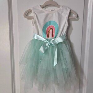 Rainbow & Tulle Dress, size 9 month